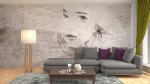 Fotobehang art-collection young girl in love - woonkamer